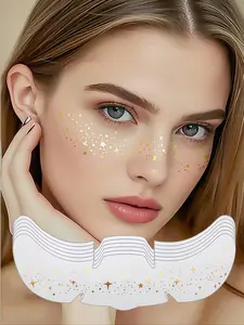 6pcs Glitter Freckle Face Tattoos, Waterproof Temporary Stickers for Women, Long-Lasting Face & Body Makeup Accessory