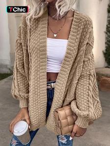 women's oversized cable-knit open front cardigan sweater, long sleeve solid color fashion cozy knitted cardigan for autumn winter casual daily wear, women fall outfit, winer outerwear coat for women, chunky sweater women