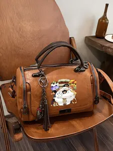 Big Hero 6 Baymax cartoon image—Boston bag, lightweight handbag, a perfect Mother's Day gift for fashion lovers.