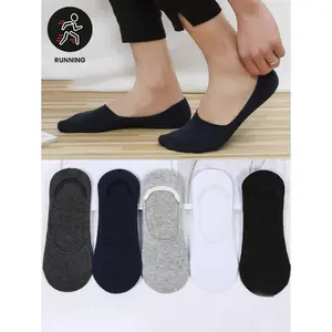 4/5 Pairs Women's Invisible Non-Slip Low Vamp Socks, Thin Silicone Heel No Show Liner Socks For Summer Women's Athletic Breathable Casual Lightweight Polyester Multicolor Basic Minimalist Fabric Womenswear