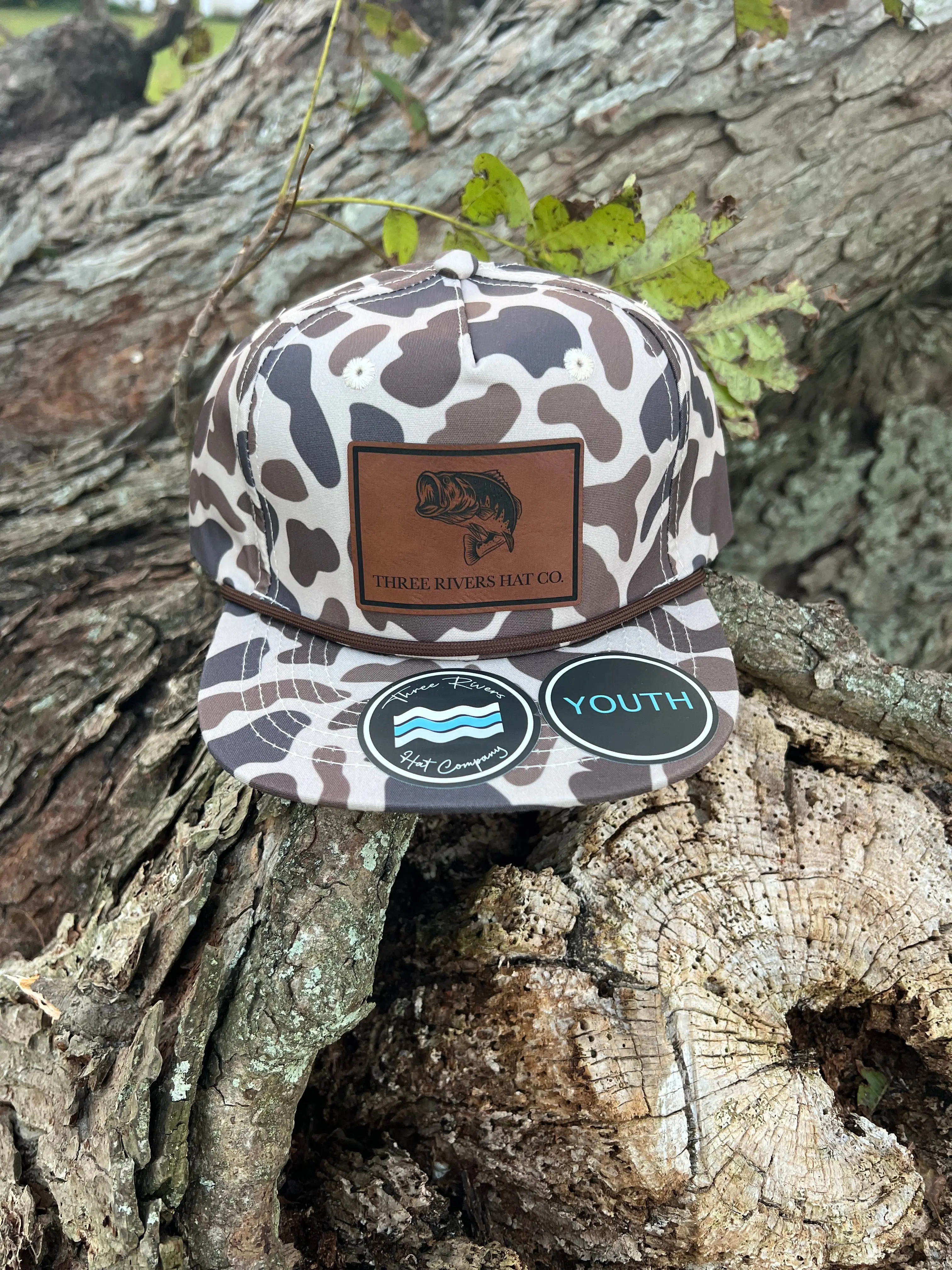 KIDS - Bass Fishing - Camo Rope Hat