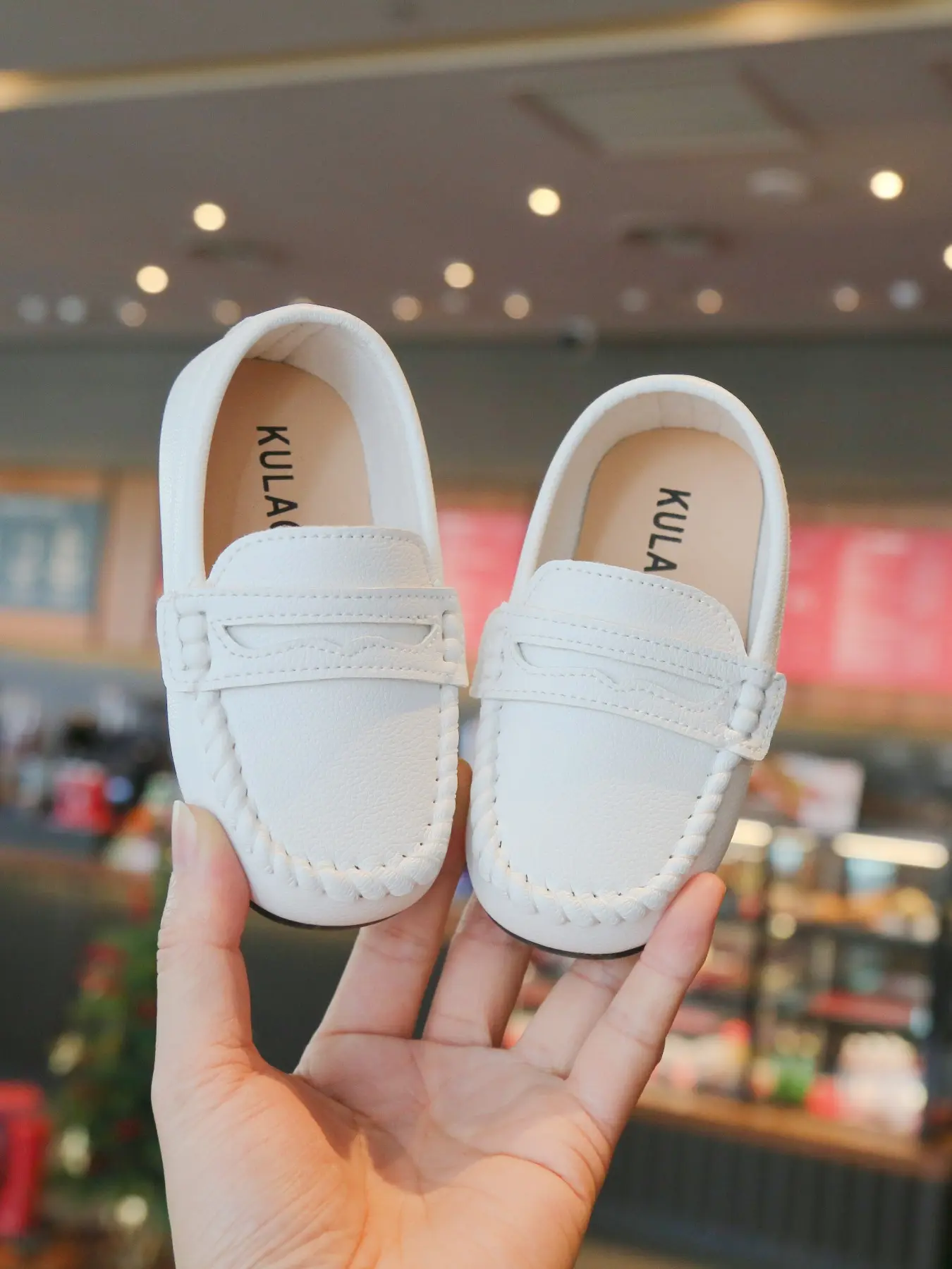 Korean Style PU Leather Shoes, Soft Sole Slip-On, Unisex Spring & Fall, Vintage Fashion, Versatile Oxford Shoes for Kids, Toddler Flats