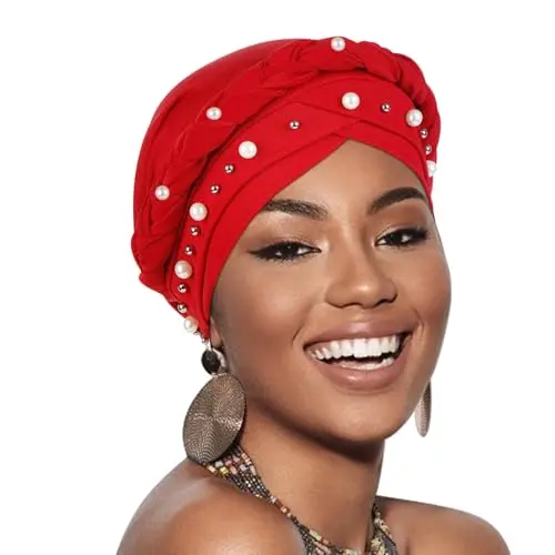 1 Pack Twisted Braid: Pearls Dark Red