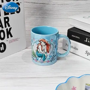 Disney Princess Ceramic Mug, Cinderella Belle Alice in Wonderland Little Mermaid Design, Large Capacity Coffee & Tea Cup, Unique Gift Idea