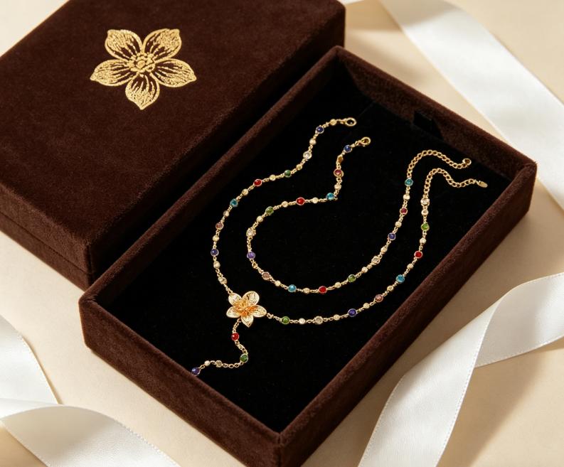 Fashion Creative Diamond Inlaid Cross Pendant Necklace for Women, Luxury Tassel Chain Stackable Clavicle Necklace