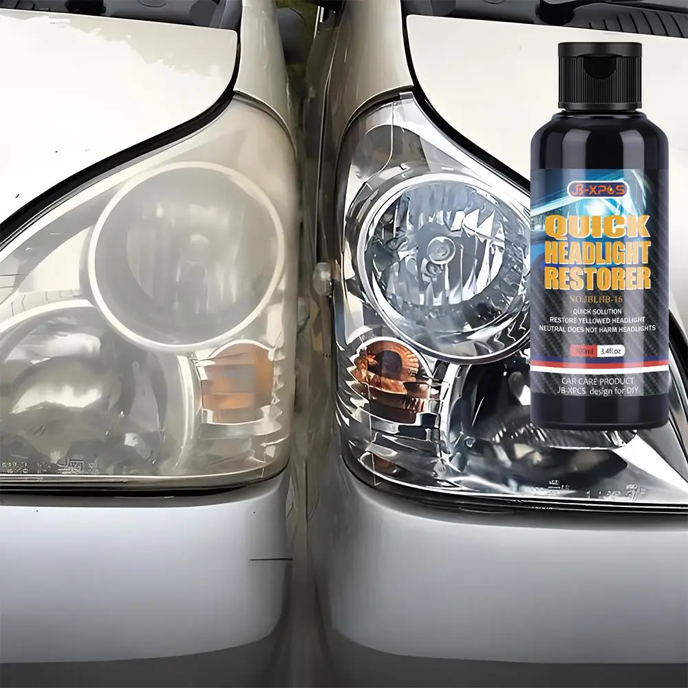 JB-XPCS Car Headlight Restoration Repair Liquid, 1 Count Car Headlight Scratch Remover, Professional Car Headlight Polishing Agent