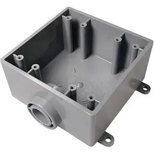 Cantex 5133380U 0.5 in. PVC 2 Gang FSE Outdoor Switch & Outlet Box