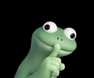 Shhhh Cute meme Lizard Tom Lizard Funny Meme Vinyl Sticker Water Proof Sticker for Laptop, Bottle, phonecase