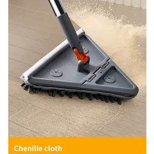 Wall Mop Cleaner with Long Extension Pole 29-90 Inch | 360° Rotatable Wall Cleaning Mop with 6 Replacement Pads | Multi-Use Cleaner for Walls, Floors, Ceilings & Windows