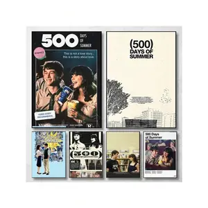 1pc Romantic Inspired Movie 500 Days Of Summer (2009)- Movie Art Poster Canvas Painting Wall Prints Picture Living Room Home Decor No Frame