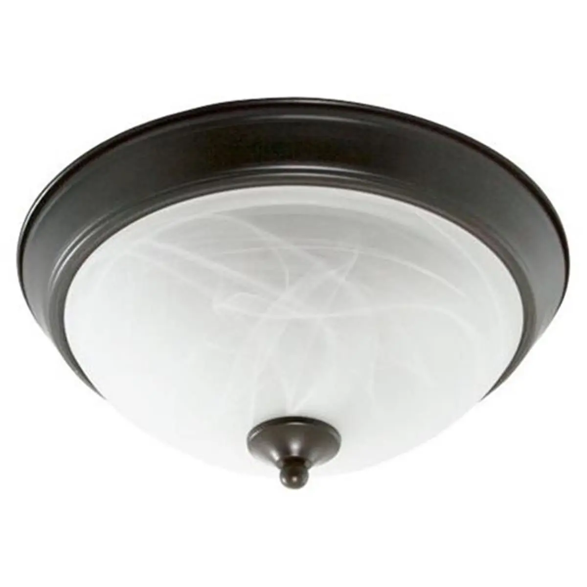 212 MAIN EL-810 Oil Rubbed Bronze Flush Mount Decorative Light - Traditional Family-Style Indoor Fixture with Alabaster Glass, Energy Star Qualified Efficient Lighting for Bedrooms, Formal Dining Rooms, Personal Offices