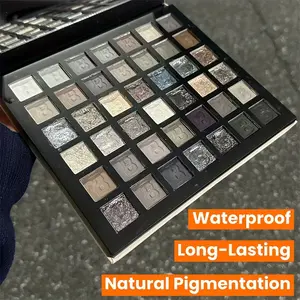 [BBY]HERORANGE 42-Color Smoky Eyeshadow Palette Matte Shimmer Glitter Trio 24H Waterproof & Smudge-Proof Stage-Level Pigmented Natural Blurring Effect Ultra.Fine Powder No Fallout Festival Party Stage Must-Have Christmas Halloween Makeup Gift