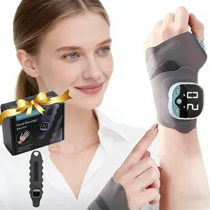 Hand Massager Wrist Wrap, Graphene Heating Pad Hand Wrist Straps with Voice Prompt, Mouse Hand Care Wrist Belt
