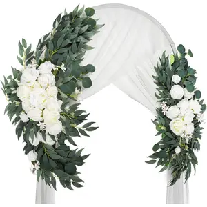 2 Pack Artificial Flowers for Wedding Arch 28 or 20 Floral Swag Arrangement Set Ideal for Wedding Ceremony Reception Backdrop Table Decorations Kit