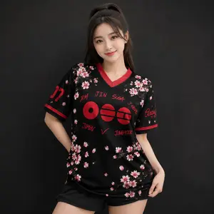 Kpop Inspired Football Jersey, Korean Idol Sports Jersey Shirt, Unisex Oversized Streetwear Jersey, Concert Fan Merch Top, Custom Name Number Football Jersey