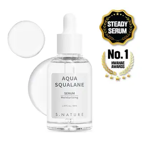 [S.NATURE] Aqua Squalane Moisturizing Serum 1.69 fl oz (50ml) | Deep Hydrating Facial Serum with Niacinamide & Witch Hazel for Pore Tightening, Oil Balance & Glass Skin | Selfcare Gift