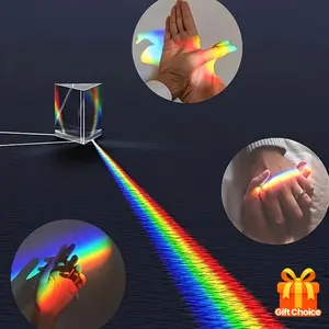 1pc High-Quality Glass Prism for Physics Education - Dispersion & Spectrum Teaching Tool, Photography & Science Experiments - Ideal Gift for Students & Science Enthusiasts, Physics Themed Gifts, Light Manipulation, Handheld Design, Durable Construction