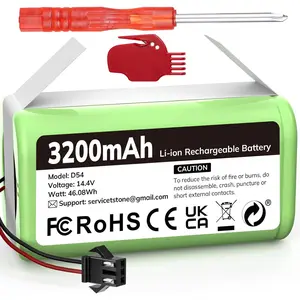 14.4V 3200mAh Replacement Battery for eufy RoboVac 11 11C 11S Plus 11S MAX 12 15C 15C MAX 15T 25C 30C G10 Hybrid G30 Edge R500 R450 & Ecovacs Deebot N79 N79S N95 DN622 661