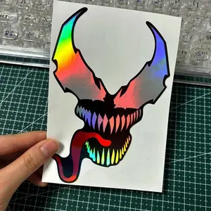 Creative Reflective Laser Car Sticker, Waterproof & Sunproof Car Decal, Universal Car Exterior Decoration Accessories for Car Window, Motorcycle Tank, Electric Scooter