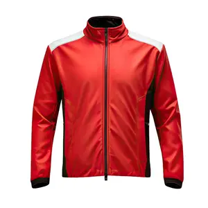 Red Black Genuine Sheepskin Men's Leather Jacket, Lightweight, Casual Slim-fit, Biker Racer Style by Hide Crafts