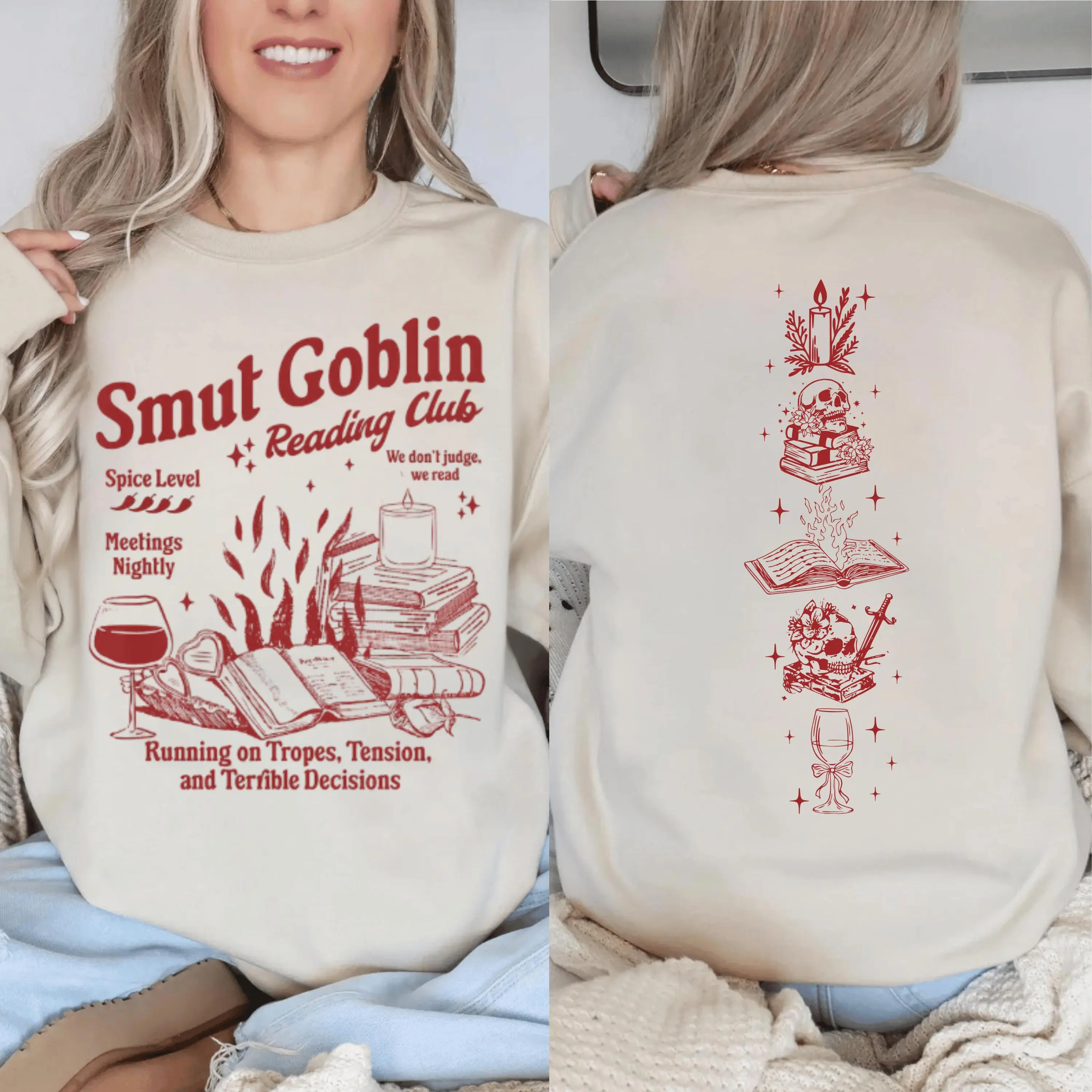 Smut Goblin Dark Romance Shirt, Spicy Romantasy Bookish Sweatshirt, Literary Girl Date With a Book Tee, Booktok Romance Merch, Spread Those Pages Shirt , Good Girl Shirt