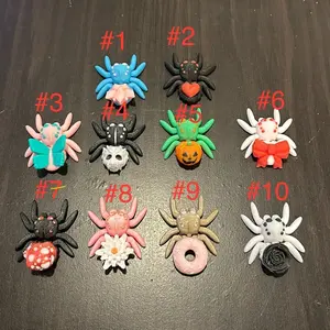 Itsy Bitsy Spiders - Tiny Articulating Spider Figurines For Collecting, Stress Relief, and Home Decor