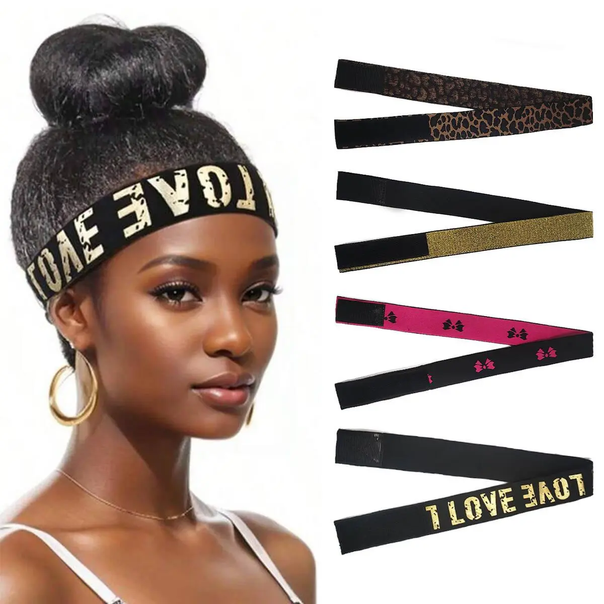 4 Pack Wig Melting Bands for Lace Fronts, Adjustable Slip-Proof Elastic Strap for Flawless, Glueless Installs and Laying Edges, Glue-Free