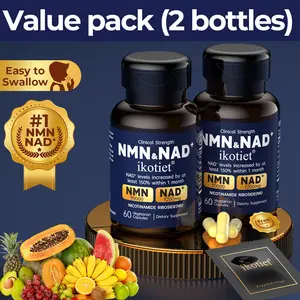 ikotiet Holiday Special NAD+ Complex for Cellular Health Boosts Energy Improves Skin Enhances Cognitive Function Contains Niagen and NMN Double Pack 120 Capsules