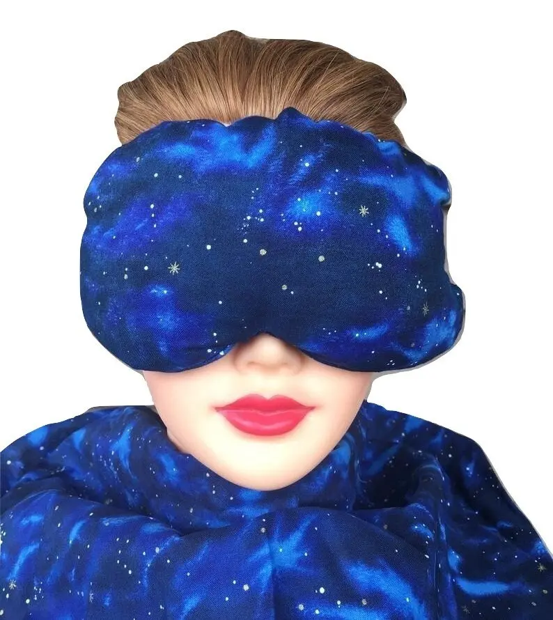 Blue Celestial Eye Pillow,Lavender Eucalyptus,Sinus Relief,Lavender Eye Pillow,Herbal Eye Pillow,Sinus Pad,Flax Seed, Herbal Pack, Hot Cold