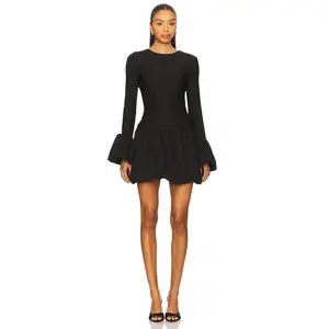 ELLIATT Theodara Long Sleeves Mini Dress in Black