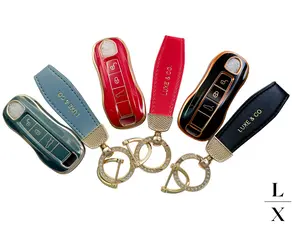 Luxe & Co Porsche Key FOB case cover with matching keychain!! Ships from U.S. Super Fast Shipping!!