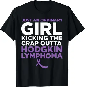 100% cotton Unisex Hodgkin Lymphoma Shirt - Gift for Cancer Patient Female T-Shirt