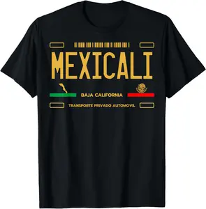 100% Cotton Mexicali License Plate, Mexicali Baja California, Mexicali T-Shirt