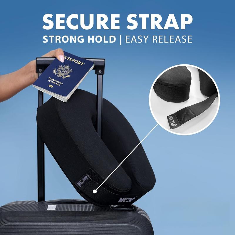 Travel Pillow Ultra Lightweight & Comfortable Memory with Zipper Storage for Airplane, & Home Travel Accessory for & with Cooling, Breathable & Washable Fabric (Black) Travel Pillow Ultra Lightweight & Comfortable Memory with Zipper Storage for Airplane, & Home Travel Accessory for & with Cooling, Breathable & Washable Fabric (Black)