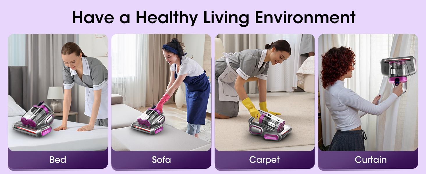 Bed Mattress Vacuum Cleaner Cordless 13Kpa Handheld Vacuum, Vacuum Cleaner with 253.7nm UV-C Light,HEPA Filter & Ultrasonic, Portable Vacuums for Bed Sofa Couch Crib Birthday Gifts for women men her Bed Mattress Vacuum Cleaner Cordless 13Kpa Handheld Vacuum, Vacuum Cleaner with 253.7nm UV-C Light,HEPA Filter & Ultrasonic, Portable Vacuums for Bed Sofa Couch Crib Birthday Gifts for women men her