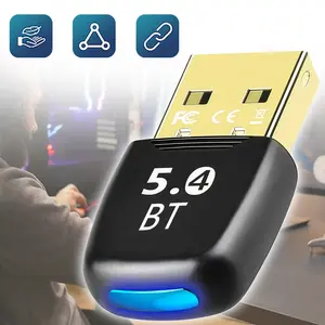 Wireless Adapter Bluetooth 5.4 USB Transmitter Compatible with Win 11/10/8.1 Laptop for Wireless Mouse Keyboard Headse