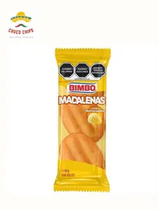 4 pack Bimbo Madalenas Snack with Mantequilla Each bag contains 3 pieces- 93 grams  - Ideal for Snacking