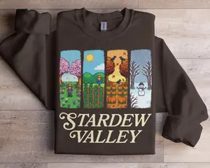 Stardew Valley Shirt Sweatshirt, Seasons Pixel Art Tee, Cozy Gaming Gift, Farming Sim Apparel, Pelican Town Merch, Gamer Gift Idea, Gift for