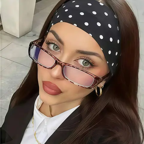 6 Pcs Polka Dot Hair Bands Set, Boho Style, Highly Elastic, Sweat-Wicking, Non-Slip, Ideal for Daily Use, Fashionable Hair Accessories