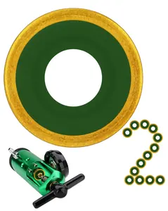 KOKAND Oxygen Regulator Yoke Washer Seals - Brass Viton Yoke Gasket for CGA-870 Valve - O2 Regulator for Oxygen Tank Sealing Washers - Durable and Leak-Free Brass Washer O Ring Seal