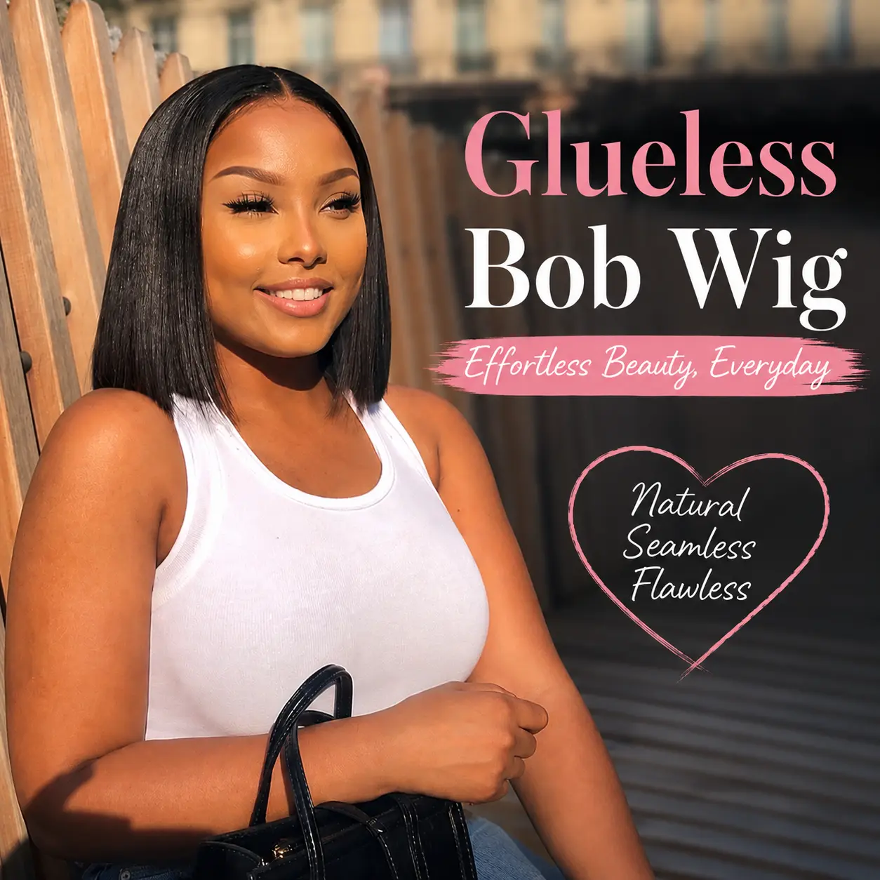 ALLOFBOB 5x7 HD Lace Glueless Bob Wig 100% Vietnamese Human Hair Blunt Cut Bob Wig  Pre Plucked Pre Cut Lace Straight Bob Wig Beginner Friendly Ready To Go Summer Hairstyles