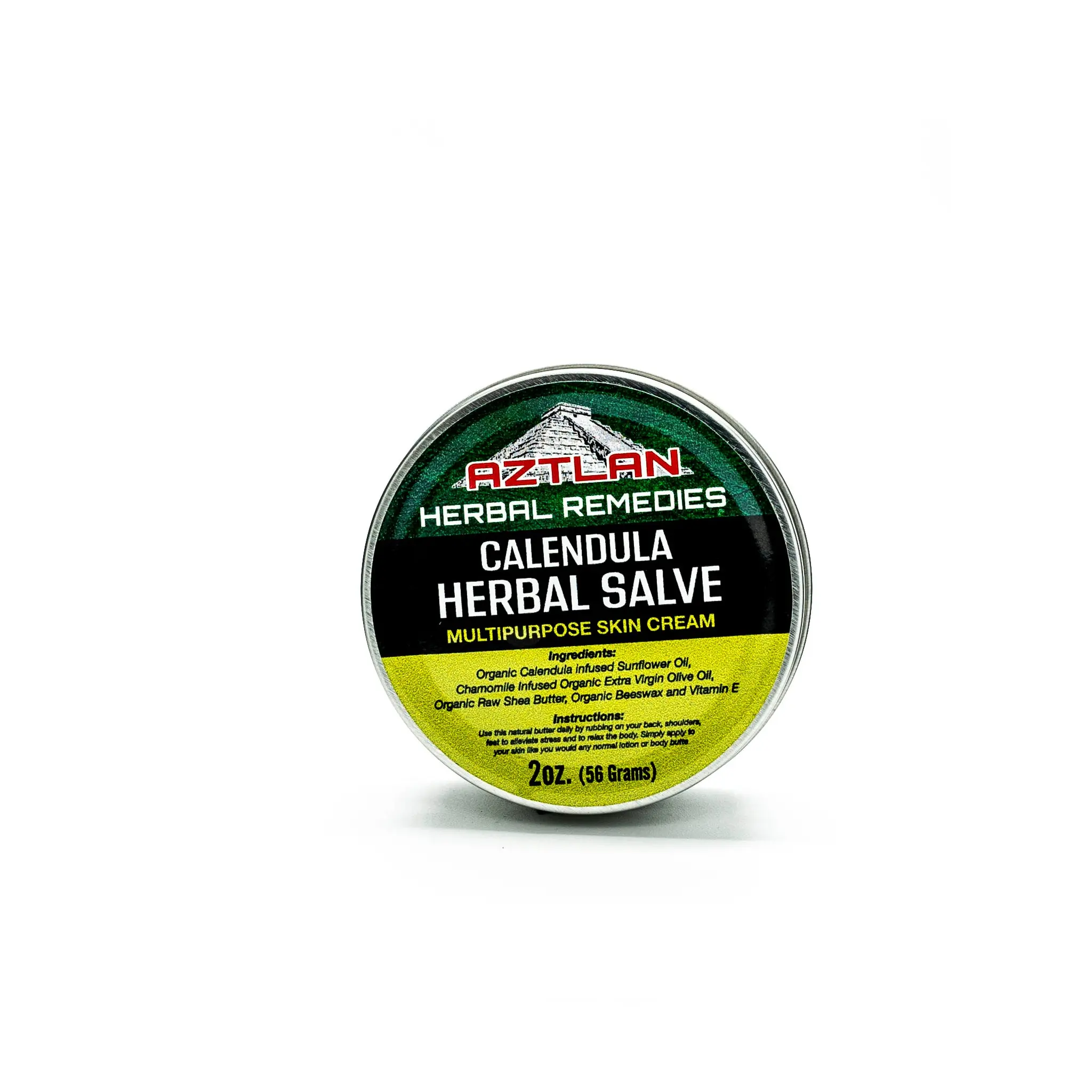 Calendula Salve 2oz – Herbal Skin Healing Supplement with Blended Vitamins & Minerals – Natural Ointment for Dry Skin, Rashes & Minor Cuts