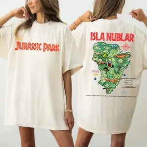 Jurassic Park Isla Nublar 2 Sides T-Shirt, Jurassic Park Dinosaur T-Rex Sweahirt, Jurassic World Parody Hoodie, Visit Isla Nublar National Park Tee