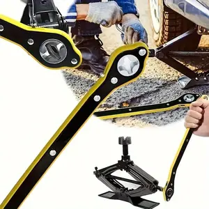 Automatic Ratchet Wrench with Ergonomic Design, 360-Degree Rotatable Knob, Ideal for Suvs, Motorcycles, Car Jacks, Repair Tools