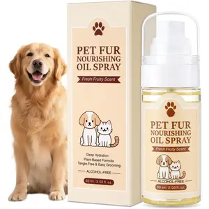 WAGGING WHISKERS‌Leave-In Pet Coat Spray‌ – Natural Detangling & Deodorizing with Coconut Oil