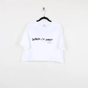 Vintage 90s Walk It Off Danskin Text Graphic Print Cropped