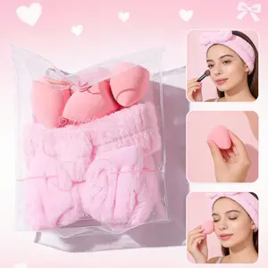 Butterfly Hairband Makeup Sponge Set, Dry Wet Use, Powder-Free Puff, Face Washing & Makeup, Women's Beauty Tool Combo