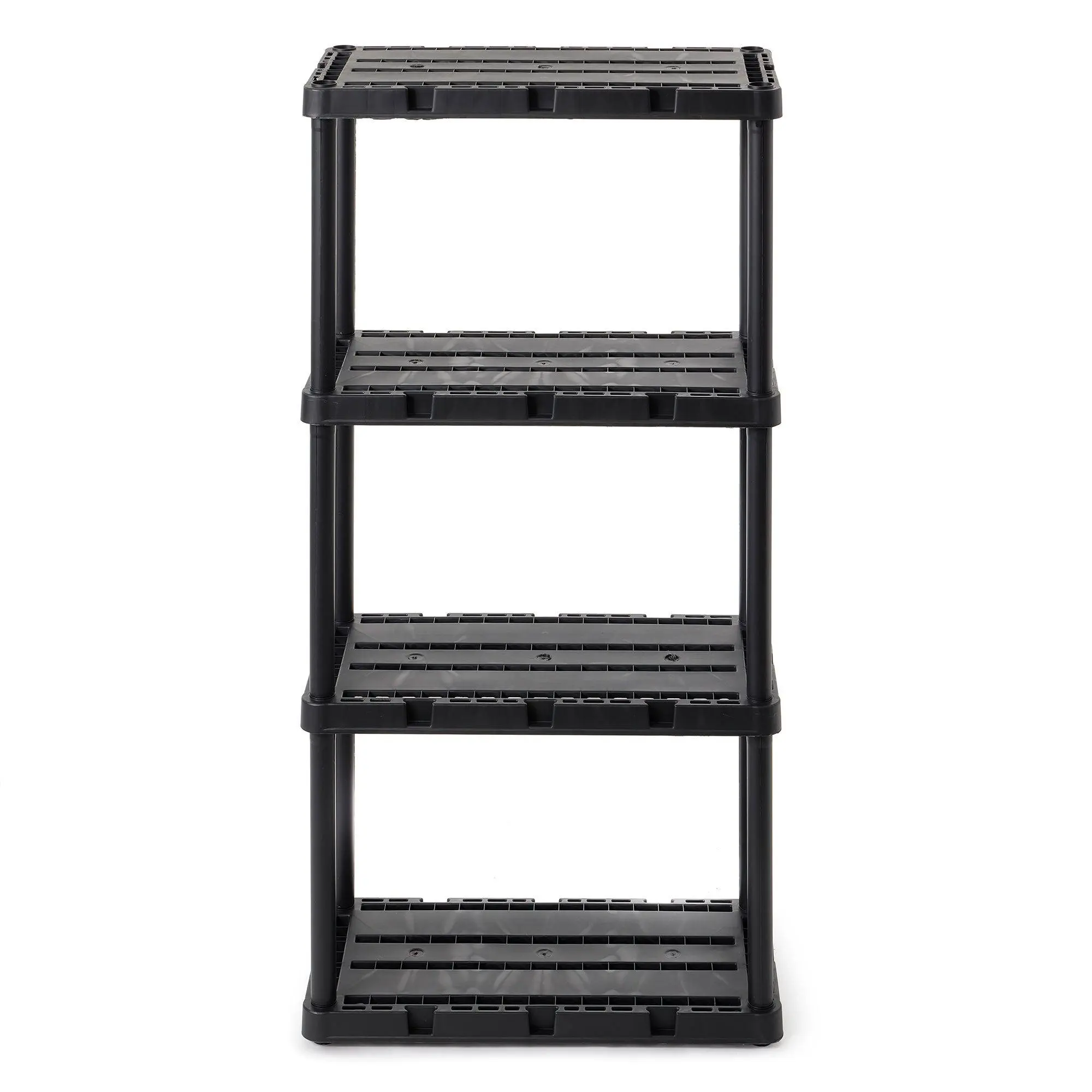 Gracious Living 4 Shelf Knect-A-Shelf Solid Light Duty Storage Unit, Black Gracious Living 4 Shelf Knect-A-Shelf Solid Light Duty Storage Unit, Black