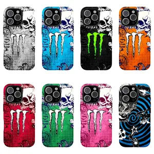Monster Dark Gothic Phone Case with Skull Pattern - Shockproof and Protective Cover - Subculture Trendy Style for iPhone 16/15/14/13/12/11/17 ProMax Plus for Samsung phones, suitable for both men and women, Perfect Gift for Women Men.A gift for the fans