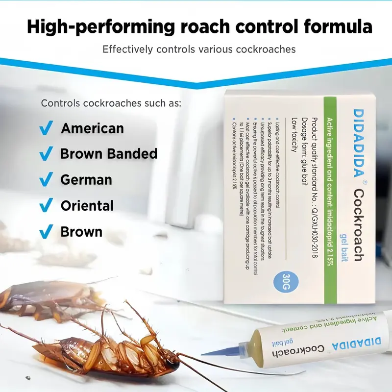 Indoor cockroach killer, insect repellent, cockroach control, suitable for both indoor and outdoor use, cockroach killing gel, applicable to American cockroaches, cockroaches and other major cockroach species summervibes